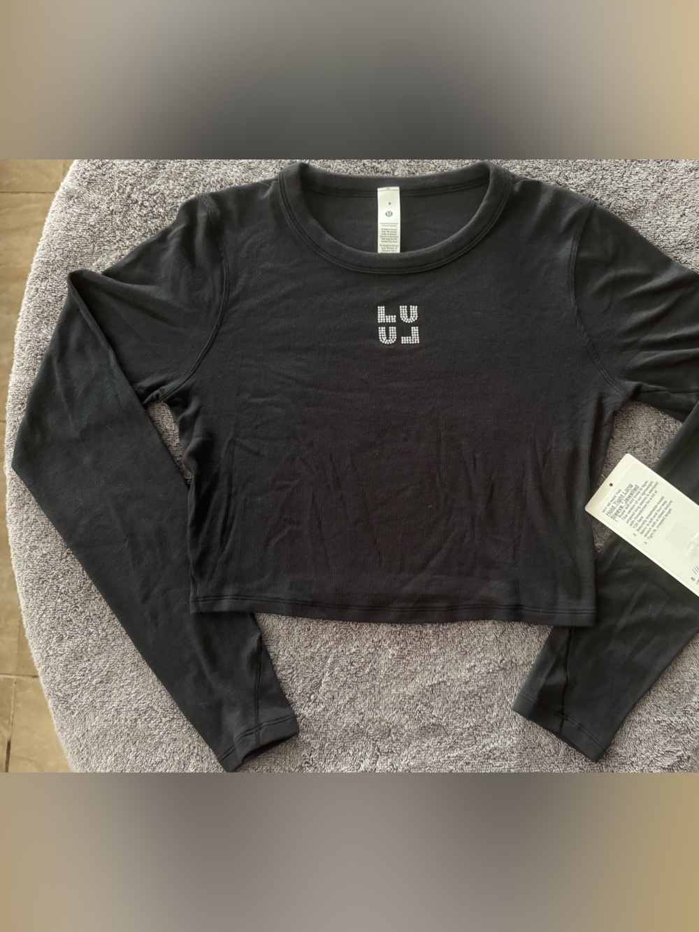 Lululemon Hold Tight Long Sleeve Ribbed  LULU Graphic